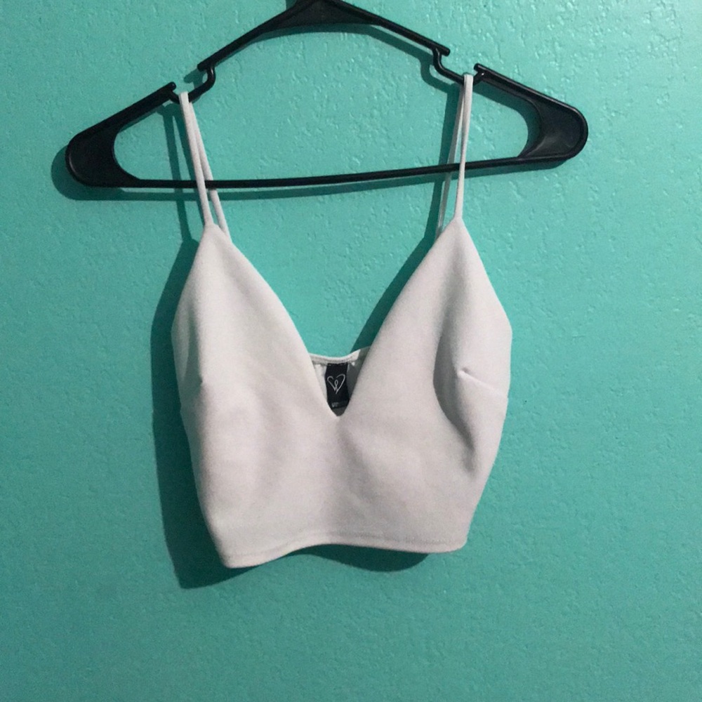 White crop top